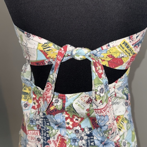 Zinc Strapless Tie Back HawaiianTop SZ XL - Picture 6 of 11